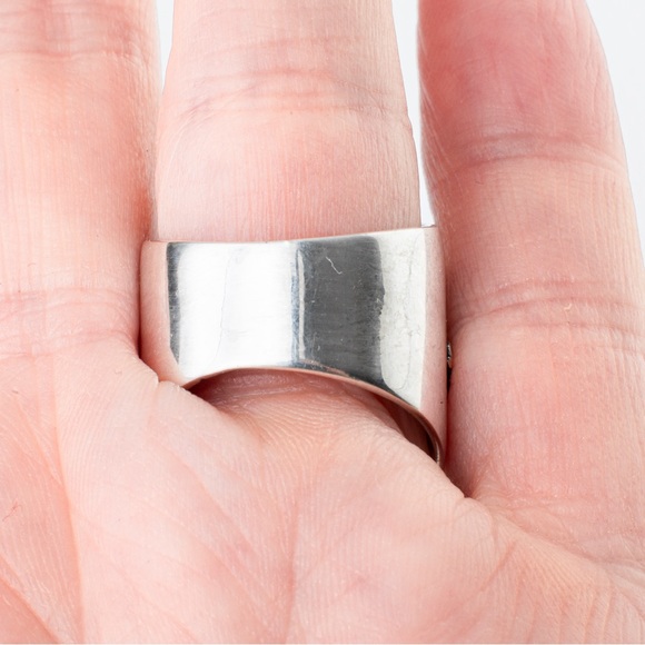 Vintage statement ring pearls & sterling silver 8 - Picture 14 of 16